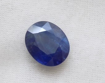 Natural BLUE SAPPHIRE 11x13.20MM oval gemstone AAA blue sapphire oval kanchanaburi mine Royal blue sapphire birthstone oval blue sapphire