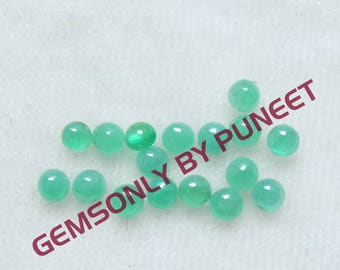 10pc 3MM Natural EMERALD Cabochon 3mm round cabochon emerald 3mm cabochon round quality we always deal in natural emerald round 3mm cabochon