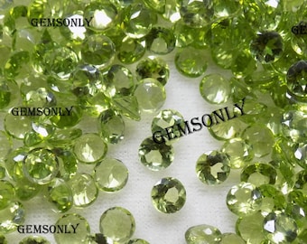 5mm NATURAL PERIDOT 5mm round faceted cut stone 5mm peridot round 5mm gemstone faceted cut green peridot 5mm super top quality luster gems