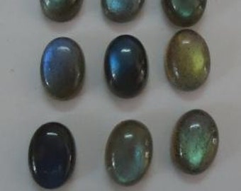 1pc natural labradorite oval 10x14mm blue multy flash labradorite 10x14mm cabochon 10x14mm oval cabochon Labradorite 10x14mm smooth cabochon