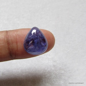 10.25cts ENORME Sa. Natural TANZANITE forma de pera 13x15mm Calidad Si Niza tanzanita forma cabujón buena calidad cabujón de tanzonita tz piedra preciosa