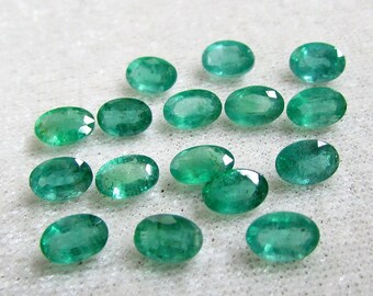 1pc NATURAL EMERALD Oval 3x5MM cut stone we always deal in genuine emerald 3x5mm oval luster green emerald oval precious stone manufacture