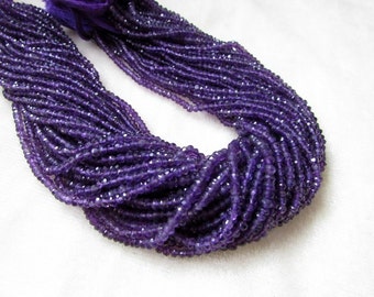 3.50 mm Amethyst Roundel Bead Luxury Elegant AAA Quality Gemstone..