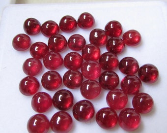 5pc 6MM NATURAL RUBY CABOCHON 6MM cabochon ruby round 6mm lead fill quality stone pegeon blood ruby 6mm round cabochon 6x6mm smooth cabochon