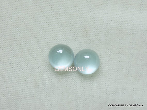 Natural Aquamarine Round aaa Quality Cabochon Rose Cut 8 mm 1 Pcs