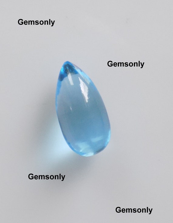 Natural Blue Topaz Tear Drops 12x6mm Swiss Blue Topaz Drop AAA