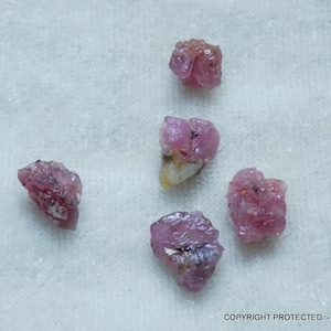 10.6octs 5pc NATURAL RUBY Raw rough red ruby gemstone for wire jewelry making stone natural un-heated no heated 100% red ruby raw of ruby