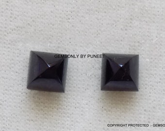 6mm NATURAL BLACK ONYX pyramid square smooth polish black onyx pyramid  6mm triangular onyx pyramid shiny cut magical 6mm square shape