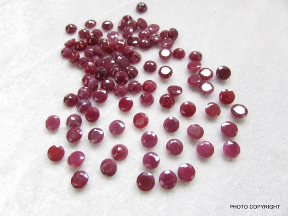 6mm 100% Natural RUBY Round 6mm Nice Quality Ruby 6mm Round 