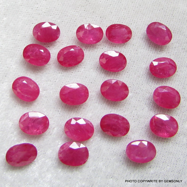 1pc RUBY oval CUT 6X8MM translucent ruby 6X8mm oval birthstone ruby nice quality ruby gemstone 6X8mm oval HEATED ruby Mozambique nice lot image 1