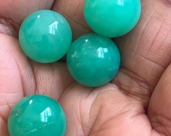13mm CHRSOPRASE SMOOTH cabochon ball's smooth 13mm ball's sphere green chrysoprase  sphere balls aaa quality