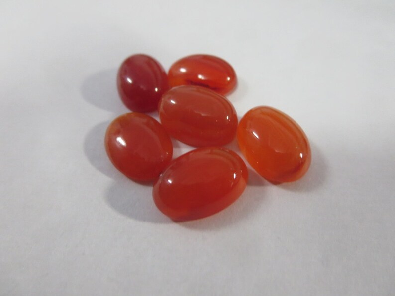 1PC 10X14MM NATURAL CARNELIAN oval cabochon orange carnelian cabochon oval 10x14mm aaa quality smooth caochon 10x14mm carnelian cabochon image 2