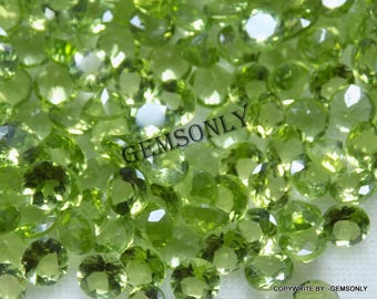 6mm NATURAL PERIDOT 6mm round faceted cut stone 6mm peridot round 6mm  gemstone faceted cut green peridot 6mm super top quality luster gems