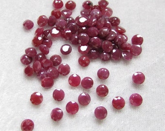 5mm 100% Natural RUBY round 5mm nice quality ruby 5mm round faceted cut always buy genuine ruby 5mm round unheated ruby 5mm cheaper ruby