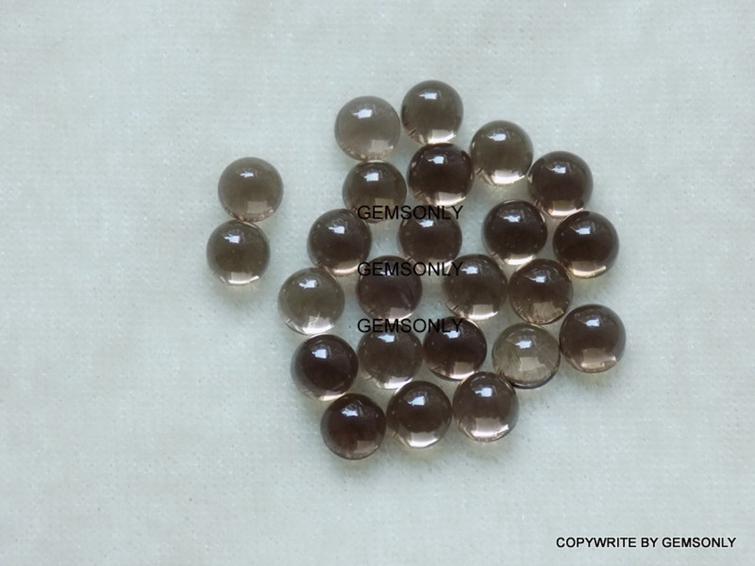 5 mm 天然スモーキークォーツ ラウンド 5 mm 最高品質のカボション