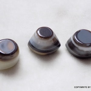 3pc 124.70cts NATURAL EYE AGATE healing agate eye agate cabochon eye shape shiva&#39;s eye third eye agate nice cabochon good luck eye agate