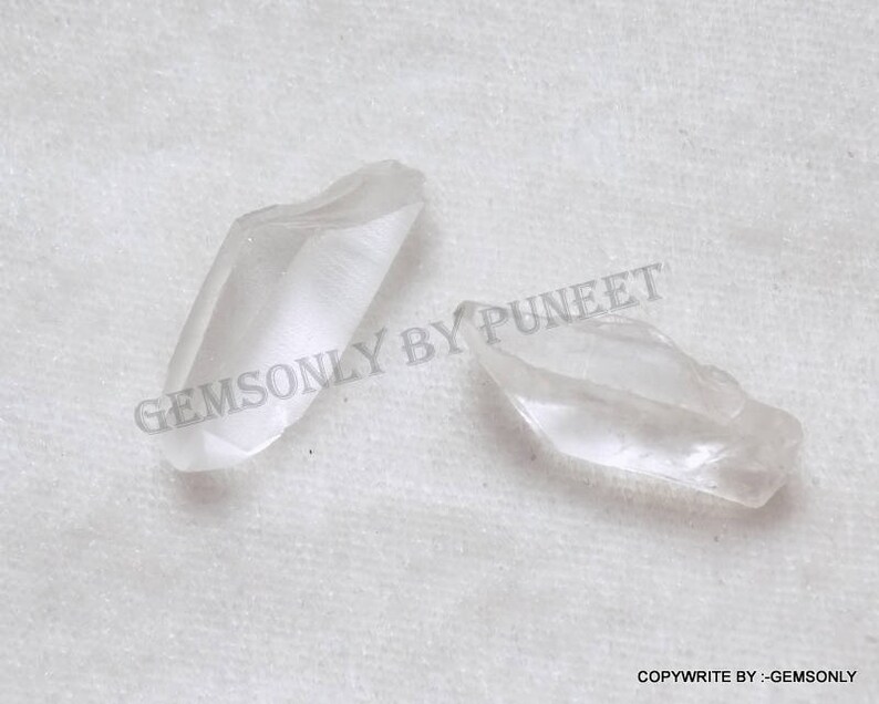 22.95cts 2pc NATURAL Crystal quartz Raw rough quartz gemstone for wire jewelry or making stone natural 100/% white quartz raw mineral