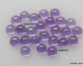 3mm NATURAL AMETHYST round cabochon 3MM Gemstone purple amethyst round 3mm cabochon amethyst small size 3mm amethyst 3mm round birthstone