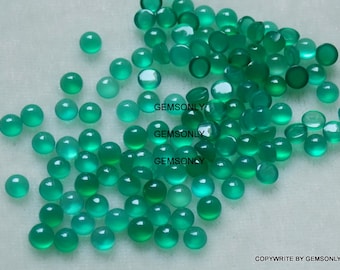 10pc 4mm NATURAL GREEN ONYX round 4mm cabochon Gemstone green onyx 4mm round cabochon 4mm round aaa quality onyx green resemble emerald