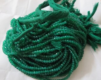 27"inch GREEN ONEX  Rondelle Bead Luxury,Elegent aaa Quality 3.50 mm green onyx rondelle beads fine making 3.50mm size nice quality green