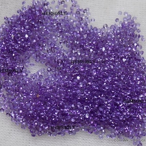 1mm natural AMETHYST ROUND 1MM purple amethyst round faceted amethyst 1mm gemstone purple amethyst round 1mm round resemble tanzanite 1mm rd