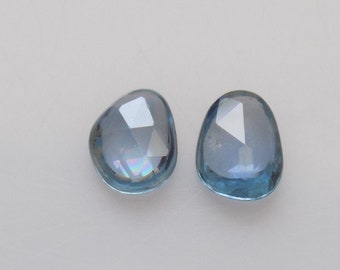 1pc Natural sapphire uneven shape 1pc 5x7mm