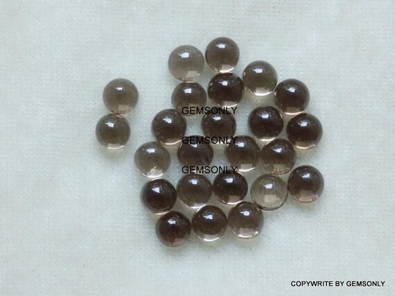 5 mm 天然スモーキークォーツ ラウンド 5 mm 最高品質のカボション