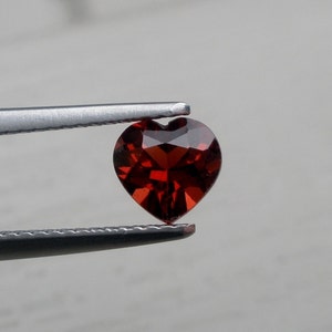 NATURAL garnet HEART 6x6 mm perfect red gift for your valentine red garnet 6mm heart shape garnet perfect for your love once Mozambique red