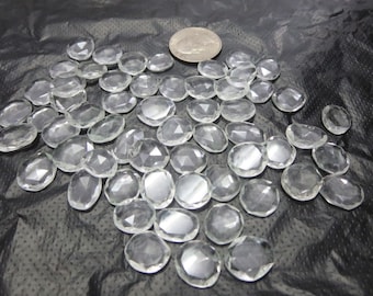 AAA Crystal Quartz Rose Cut Polki Gemstone, 10x12-13x18mm