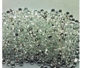 1.25mm natural WHITE TOPAZ NATURAL 100 pcs lot 1.25mm white topaz round 1.25x1.25mm round topaz faceted topaz resemble white sapphire 1.25mm