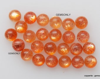 AAA Natural SUNSTONE 3mm cabochon round top quality sunstone 3mm sunstone round cabochon 3mm round gemstone shimmering appearance