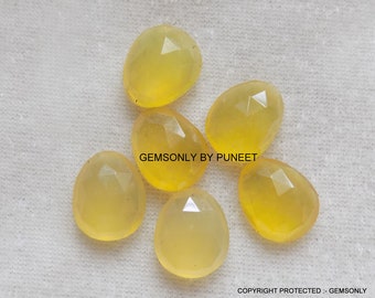 1pc Naturel JAUNE OPAL forme d’oeuf 10x12mm Rose Cut rose coupé jaune opal rosecut gemstone pierre dôme meilleur prix offre discount