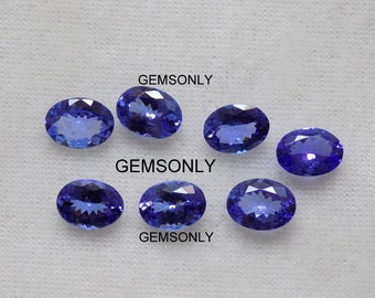 1pc 6X8MM TANZANITE naturelle 6x8MM ovale de qualité AA + oeil propre pierre ovale 6x8mm ovale pleine lustre tanzanite ovale à facettes tanzanite 6x8mm