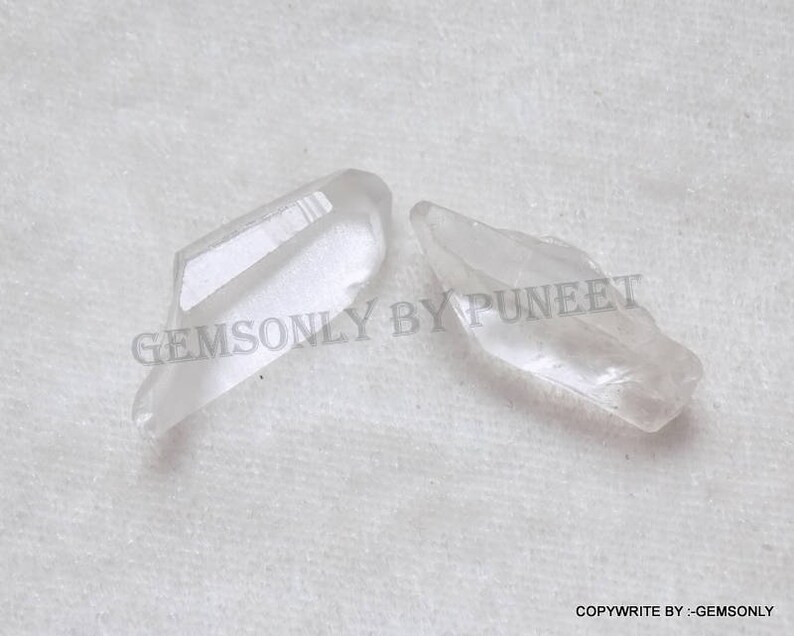 22.95cts 2pc NATURAL Crystal quartz Raw rough quartz gemstone for wire jewelry or making stone natural 100/% white quartz raw mineral
