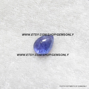 1.95cts Natural TANZANITE forma de pera Calidad Si Nice tanzaite pera forma cabujón buena calidad tanzanita cabochon tz piedra preciosa forma elegante