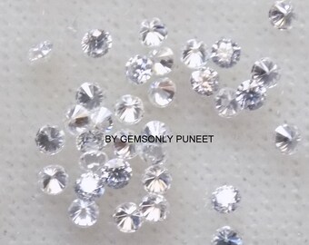 70pc lot AAAA WHITE MOISSANITE round 1.50mm machine cut aaaa quality Resemble diamond cut moissanite Gemstone Super white diamond cut round