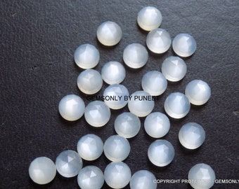 7mm Natural white moonstone round rosecut 7mm flat bottom top rose cut nice quality white moonstone round rosecut 7mm super quality