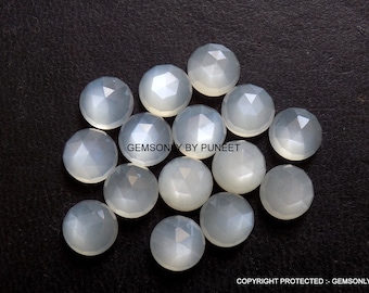 10mm Natural white moonstone round rosecut 10mm flat bottom top rose cut nice quality white moonstone round rosecut 10mm super quality