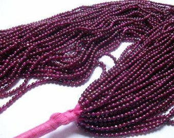 Rhodolite Garnet Smooth Rondelle balls plain Luxury,Elegent aaa Quality 3.00 mm 7" inch And 14"inch