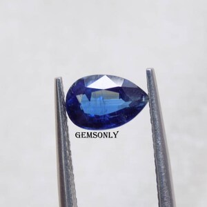 6X9mm Natural BLUE KYANITE pear 6x9mm kyanite 6x9mm pear shape gemstone SI quality blue kyanite faceted Royal blue kyanite resemble sapphire