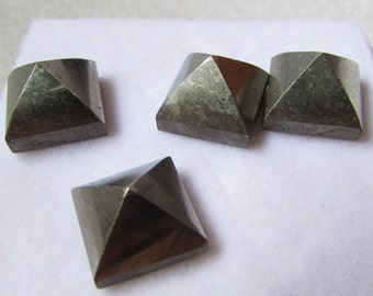 15MM NATURAL PYRITE PYRAMID nice quality pyrite cabochon cut quality poliesh good golden pyrite 15mm sq pyramid golden pyrite natural