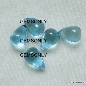 Natural Blue Topaz Tear Drops 12x8mm sky blue topaz drop AAA quality blue topaz teardrop smooth cabochon poliesh 8x12mm drop sky topaz drop