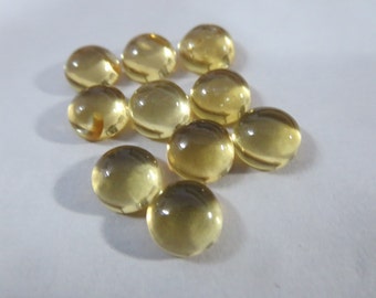 1pc NATURAL CITRINE round cabochon 8mm citrine cabochon round 8mm nice quality 8mm round YELLOW citrine golden citrine 8mm round cabochon