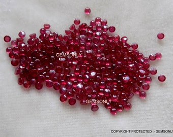 5pc 3MM NATURAL RUBY CABOCHON 3MM cabochon ruby round 3mm lead fill quality stone pigeon blood ruby 3mm round cabochon 3mm smooth cabochon