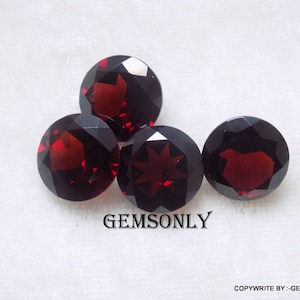 1pc 10MM granate natural redondo 10mm bucle limpio super rojo calidad Mozambique granate 10mm redondo rojizo 10mm granate rojo facetado redondo 10mm