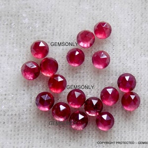 5pc 3MM RUBINO NATURALE ROSECUT 3MM rubino rotondo 3mm rotondo rosecut piombo riempimento piccione sangue rubino 3mm rotondo superiore rosecut fondo piatto 3x3mm