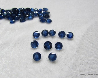 5pcs 5MM BLUE SAPPHIRE round cut stone blue sapphire nice quality faceted blue sapphire round quality natural sapphire whole sell retailer