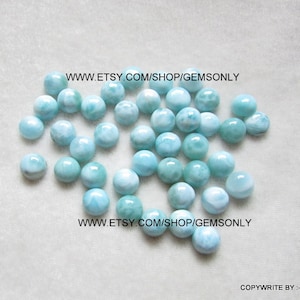 9mm Natural LARIMAR round cabochon 9mm resemble aquamarine wounderful 100% larimar cabochon round Dominican Republic origin smooth round