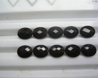 30.60 cts NATURAL BLACK SPINEL oval checker 8x10 mm 10 pcs lot