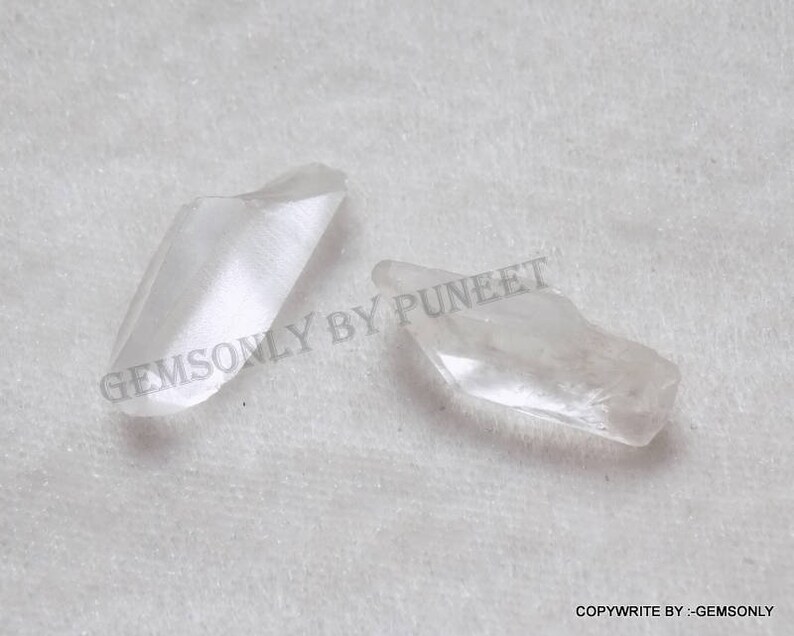 22.95cts 2pc NATURAL Crystal quartz Raw rough quartz gemstone for wire jewelry or making stone natural 100/% white quartz raw mineral